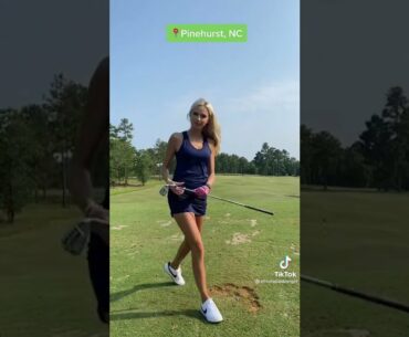 Hair flip and Perfect Shot , What a combo !! | #golf #shorts #golfgirls