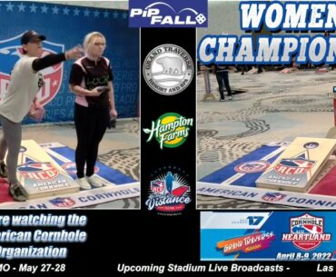 #1 vs #14/WOMENS CORNHOLE CHAMPIONSHIP FROM THE ACO GRAND TRAVERSE MAJOR IN MICHIGAN