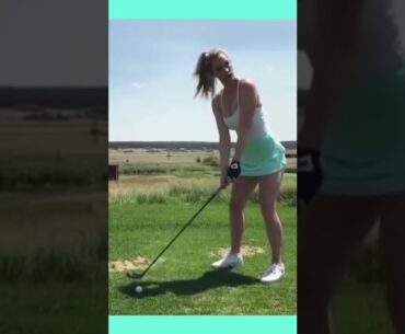 Cute Tiffany Blue Skirt on Golf Babe #shorts #golfbabe