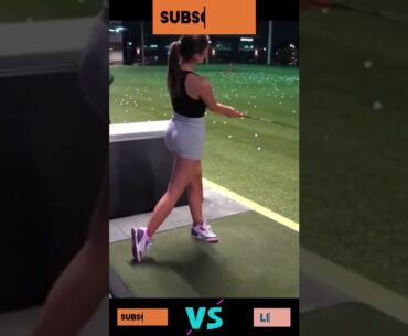 Hot Women Golfer 2022 Comparision #golftip #shorts #golfcart