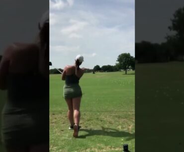 Hot Women Golfer 2022 | Women Golf Lessons | Women Golf Swing Slow Motion #golftip #shorts #golfcart