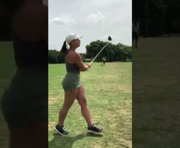 Hot Women Golfer 2022 | Women Golf Lessons | Women Golf Swing Slow Motion #golftip #shorts #golfcart