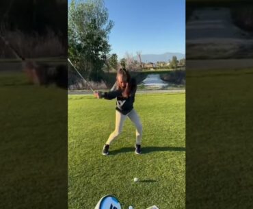 Hot Women Golfer 2022 | Women Golf Lessons | Women Golf Swing Slow Motion #golftip #shorts #golfcart