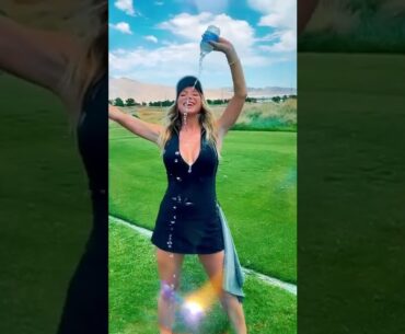 Hot Women Golfer 2022 | Women Golf Lessons | Women Golf Swing Slow Motion #golftip #shorts #golfcart