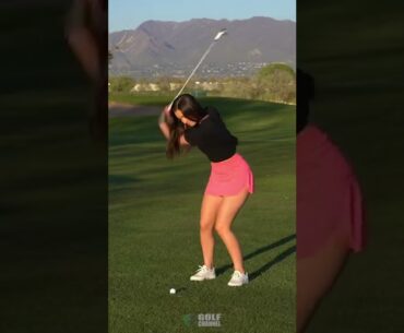 Amazing Golf Swing you need to see | Golf Girl awesome swing | #Golf #shorts | Mei Brennan