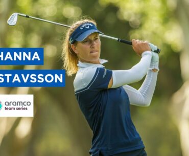 Johanna Gustavsson signs for a 68 (-4) to be in contention with 18 holes left to play