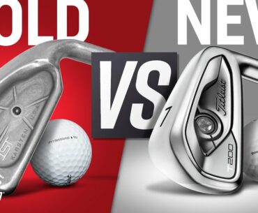 Old Vs New Golf Clubs and Golf Balls | Trackman Test