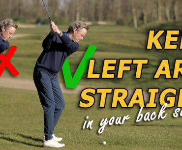 Keep your trail arm straight in the golf swing! - 3 reasons why + golf drill