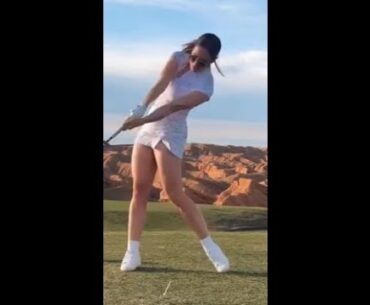 Absolutely gorgeous view   @golfw.smc  ❤️❤️   #golf #shorts #golfgirl      | GOLF#SHORT