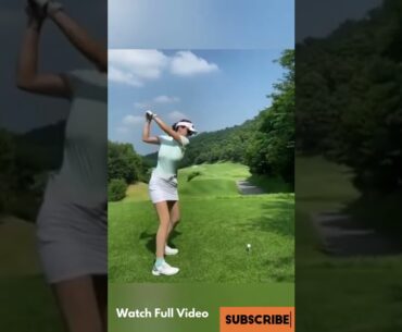 Golf Girl awesome swing  Golf shorts #shorts