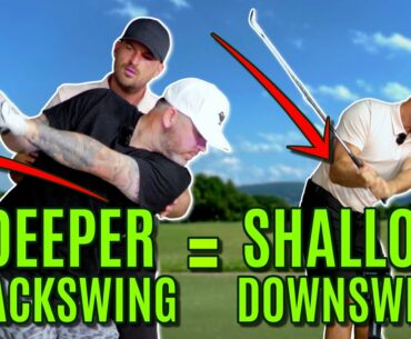GOLF: Deeper Backswing = Shallow Downswing | Live Lesson with Josh