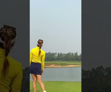 Hot Women Golf | Women Golf Swing | Golf Swing Lady Golf Lessons #golf #shorts #golfgirl GOLF#SHORT