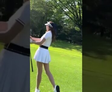 Hot women Golf swing slow motion | Golf swing basics | Hot ladies #golf #shorts #golfgirl