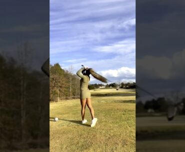 Hot women Golf swing slow motion | Golf swing basics | Hot ladies #golf #shorts #golfgirl