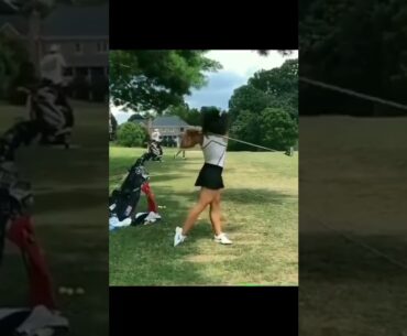 Hot women Golf swing slow motion | Golf swing basics | Hot ladies #golf #shorts #golfgirl