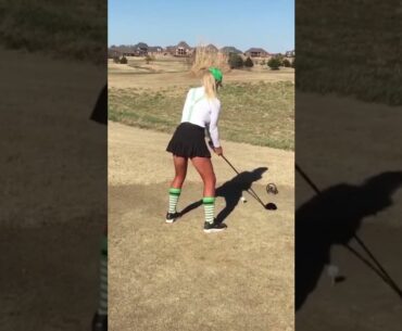 Hot women Golf swing slow motion | Golf swing basics | Hot ladies #golf #shorts #golfgirl