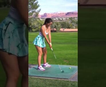 Hot women Golf swing slow motion | Golf swing basics | Hot ladies #golf #shorts #golfgirl