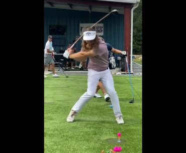 410 yds . long driver ❤️❤️   #golf #shorts #golfgirl      | GOLF#SHORT