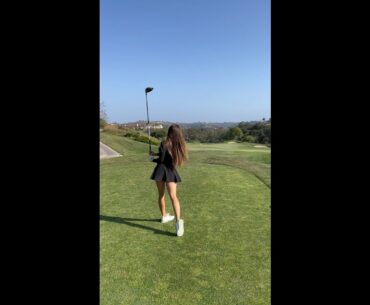 That feeling of a solid drive 🥰 ❤️❤️   #golf #shorts #golfgirl      | GOLF#SHORT