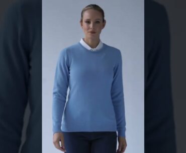 g.ESTHER Glenmuir Ladies' Crew Neck Lambswool Golf Sweater