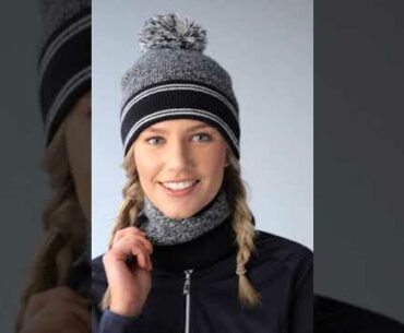 g.CATRIONA Glenmuir Ladies' Golf Bobble Hat and Neck Warmer Gift Box
