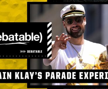 What are the chances Klay had the best Warriors championship parade performance ever? | (debatable)