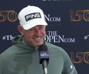 Lee Westwood reflects on his 1st round (question sound issues)