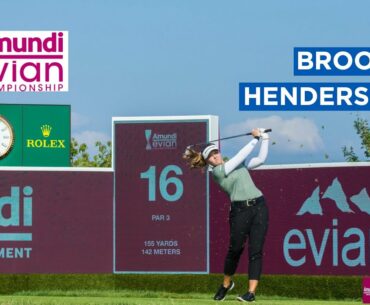 Brooke Henderson get outta here! An eagle on the last sees the Canadian finish the day on 64 (-7)