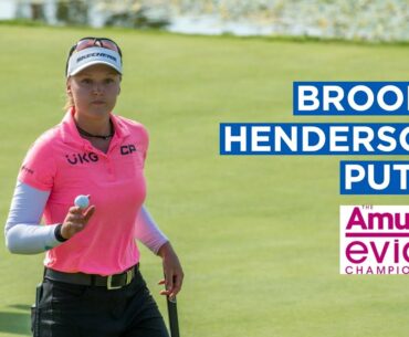 Brooke Henderson's putter was red-hot on the back nine on Day Two of The Amundi Evian Championship