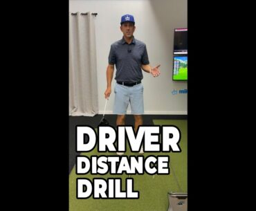 DRIVER DISTANCE DRILL.  HERE'S WHERE 'TEE IT HIGH AND LET IT FLY' COMES TO LIFE! #shorts