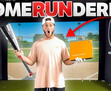 I MADE A TRACKMAN HOMERUN DERBY | Hitting golf balls with a baseball bat