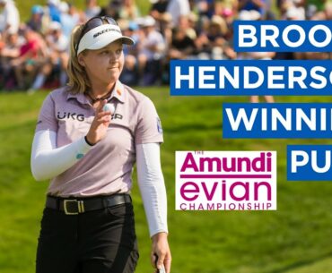 Brooke Henderson's winning putt at the 2022 Amundi Evian Championship