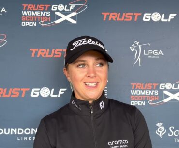 Pauline Roussin Bouchard Thursday Flash Interview 2022 Trust Golf Women's Scottish Open
