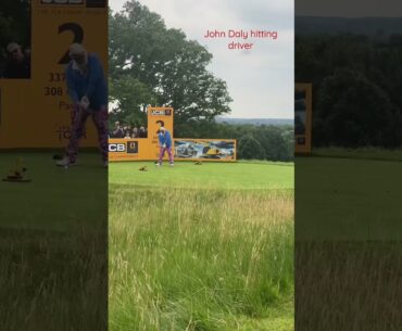 John Daly hitting driver off the second tee at The JCB Championship #golf #driver #golfswing