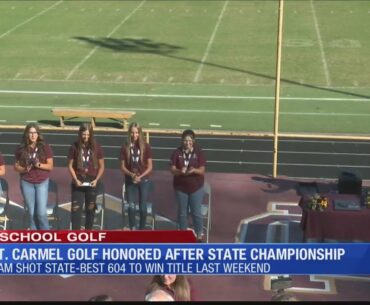 Mt. Carmel girls golf team honored after winning state championship