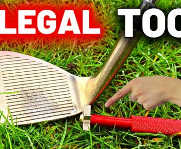 Using an ILLEGAL GOLF TOOL! Can I Turn an Old Wedge into a NEW ONE?!