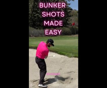 Simple Golf Bunker Shot Tips | TrottieGolf #shorts