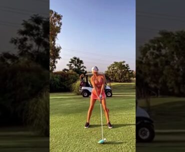 Hot Women Golf | Women Golf Swing | Golf Swing Lady | Golf Lessons #golf #shorts #golftip