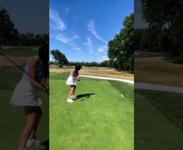 Hot women Golf swing slow motion | Golf swing basics | Hot ladies #golf #shorts #golfgirl