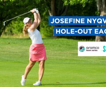 Josefine Nyqvist's incredible HOLE-OUT EAGLE on her first hole of the day in Sotogrande