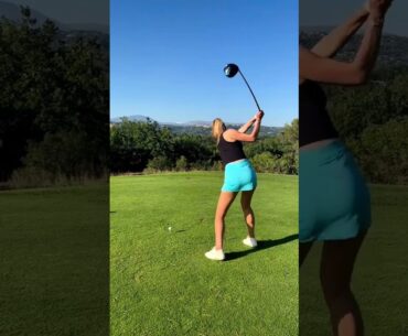 Hot women Golf swing slow motion | Golf swing basics | Hot ladies #golf #shorts #golfgirl