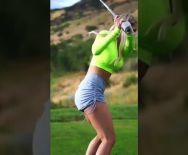 Hot Women Golf | Women Golf Swing | Golf Swing Lady | Golf Lessons #golf #shorts #golftip
