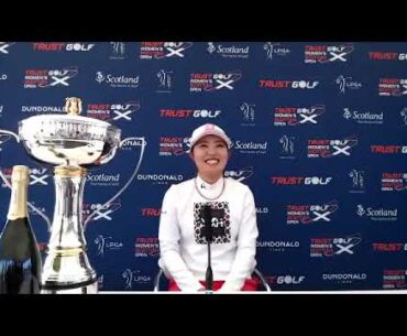 Ayaka Furue Winner Sunday Press Conference 2022 Trust Golf Women's Scottish Open Round 4| GoodCaddie