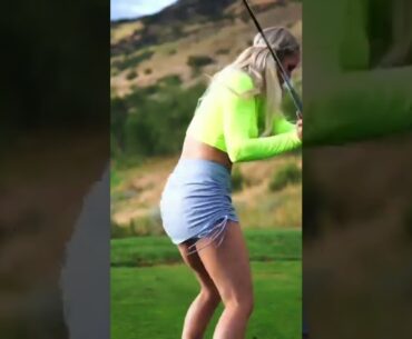 Hot Women Golf | Women Golf Swing | Golf Swing Lady | Golf Lessons #golf #shorts #golftip