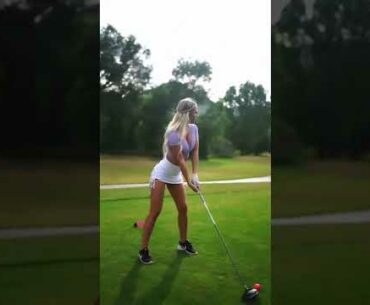 Hot Women Golf | Women Golf Swing | Golf Swing Lady | Golf Lessons #golf #shorts #golftip