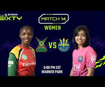 LIVE | Guyana Amazon Warriors vs Barbados Royals | The 6IXTY 2022 | Women