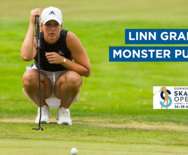 Linn Grant MONSTER putt puts her into the lead on the final day in Sweden