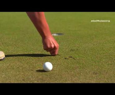 Golf's New Rules (2019): Repairing Damage on Putting Green