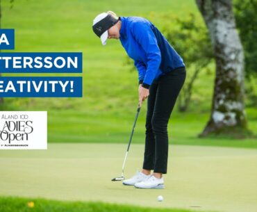 Watch this until the end.... Lisa Pettersson with some great creativity on the greens