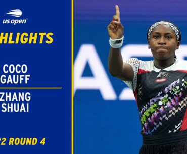 Shuai Zhang vs. Coco Gauff Highlights | 2022 US Open Round 4